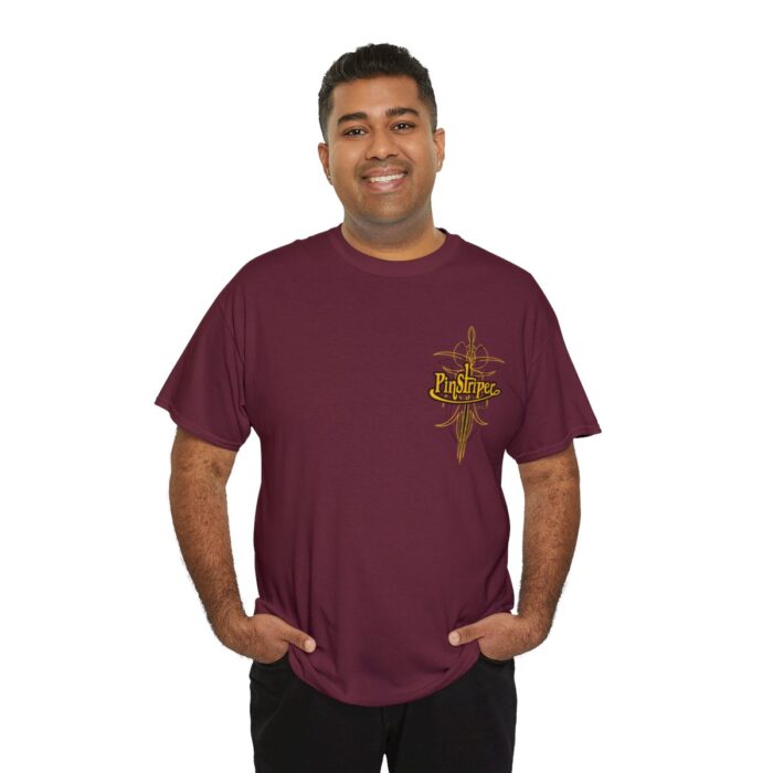 Pinstriper .com Logo with pinstriping, trending Heavy Cotton Tee 100% cotton - Image 8
