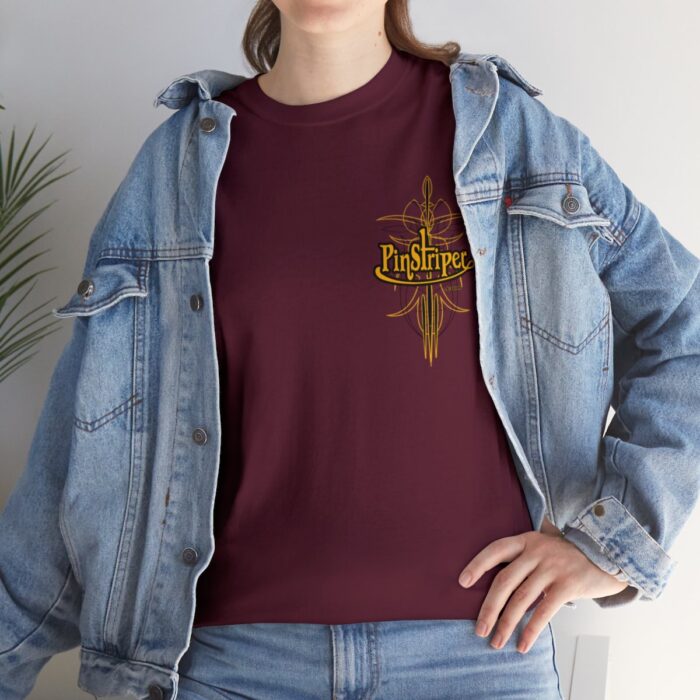 Pinstriper .com Logo with pinstriping, trending Heavy Cotton Tee 100% cotton - Image 9