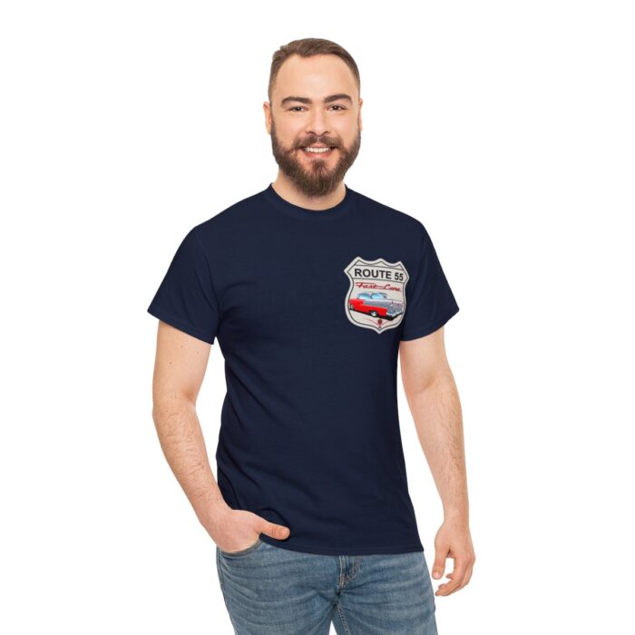 Route 55 cruisin lane Logo -Unisex Heavy Cotton Tee men's womans gift. - Image 101