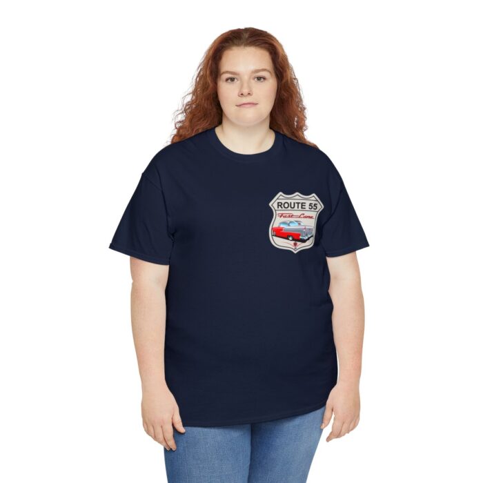 Route 55 cruisin lane Logo -Unisex Heavy Cotton Tee men's womans gift. - Image 103
