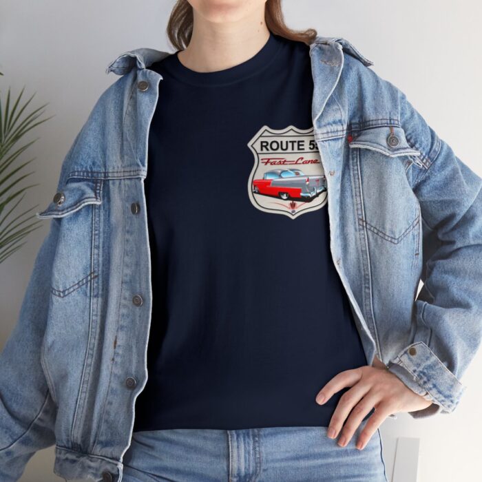 Route 55 cruisin lane Logo -Unisex Heavy Cotton Tee men's womans gift. - Image 105
