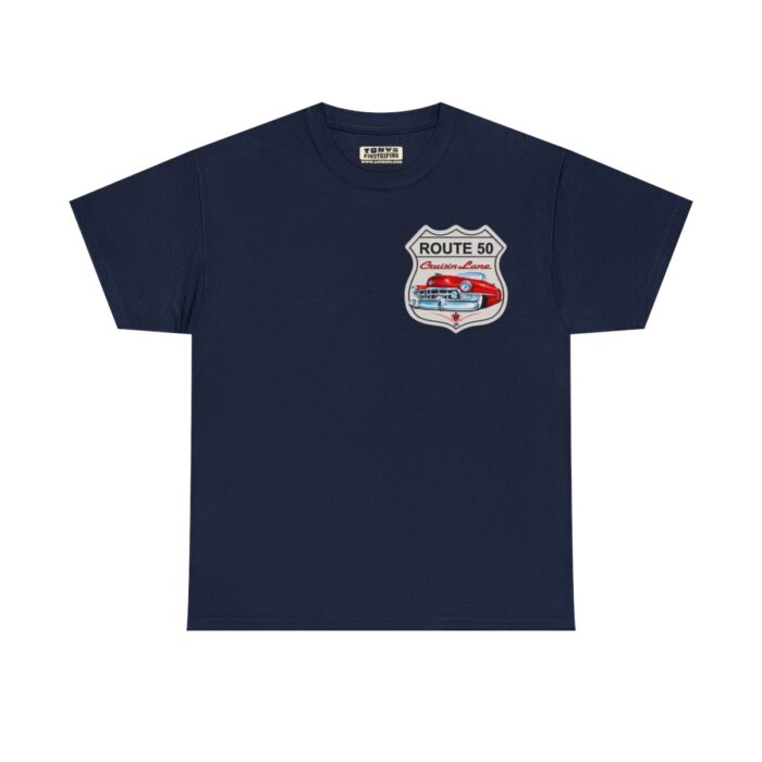 Route 50 Cadillac T- shirt -Unisex Heavy Cotton Tee men's woman gift - Image 86