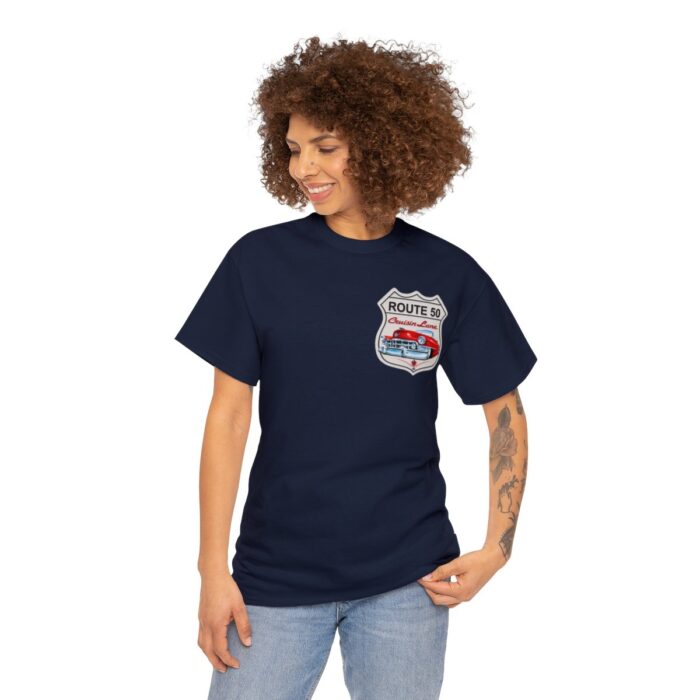 Route 50 Cadillac T- shirt -Unisex Heavy Cotton Tee men's woman gift - Image 87
