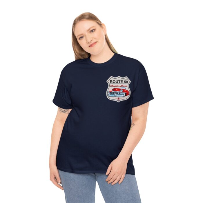 Route 50 Cadillac T- shirt -Unisex Heavy Cotton Tee men's woman gift - Image 88