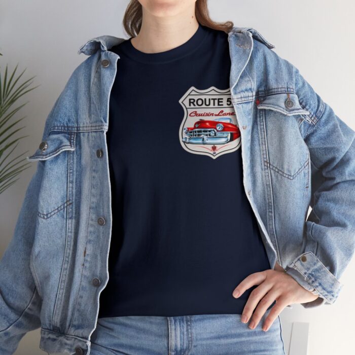 Route 50 Cadillac T- shirt -Unisex Heavy Cotton Tee men's woman gift - Image 93