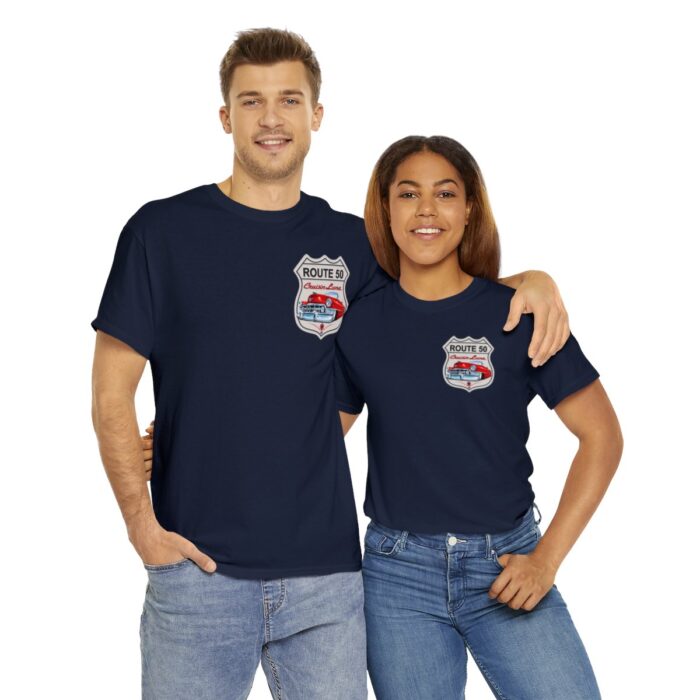 Route 50 Cadillac T- shirt -Unisex Heavy Cotton Tee men's woman gift - Image 94