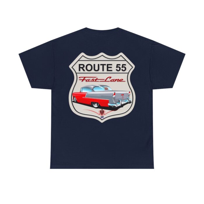 Route 55 cruisin lane Logo -Unisex Heavy Cotton Tee men's womans gift. - Image 97