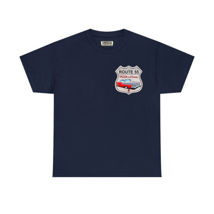 Route 55 cruisin lane Logo -Unisex Heavy Cotton Tee men's womans gift. - Image 98