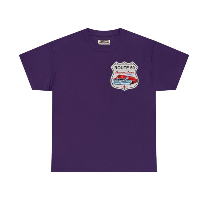 Route 50 Cadillac T- shirt -Unisex Heavy Cotton Tee men's woman gift - Image 98