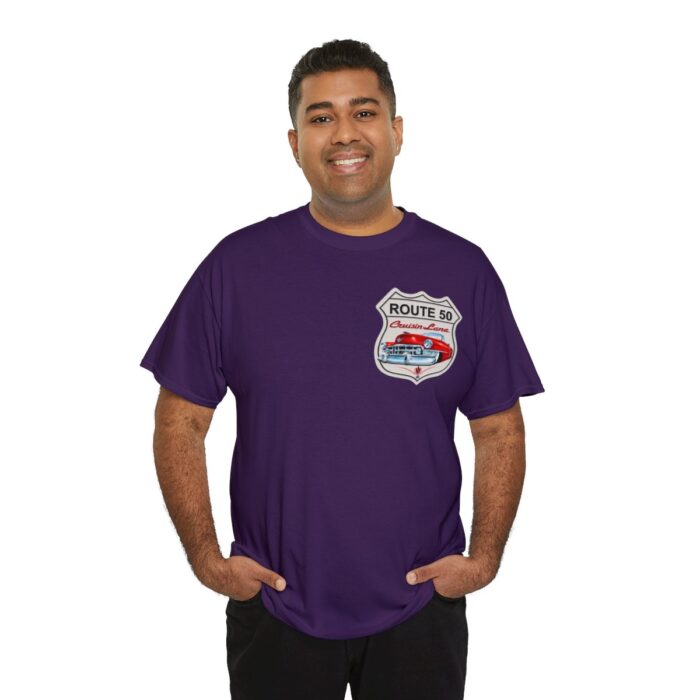 Route 50 Cadillac T- shirt -Unisex Heavy Cotton Tee men's woman gift - Image 104