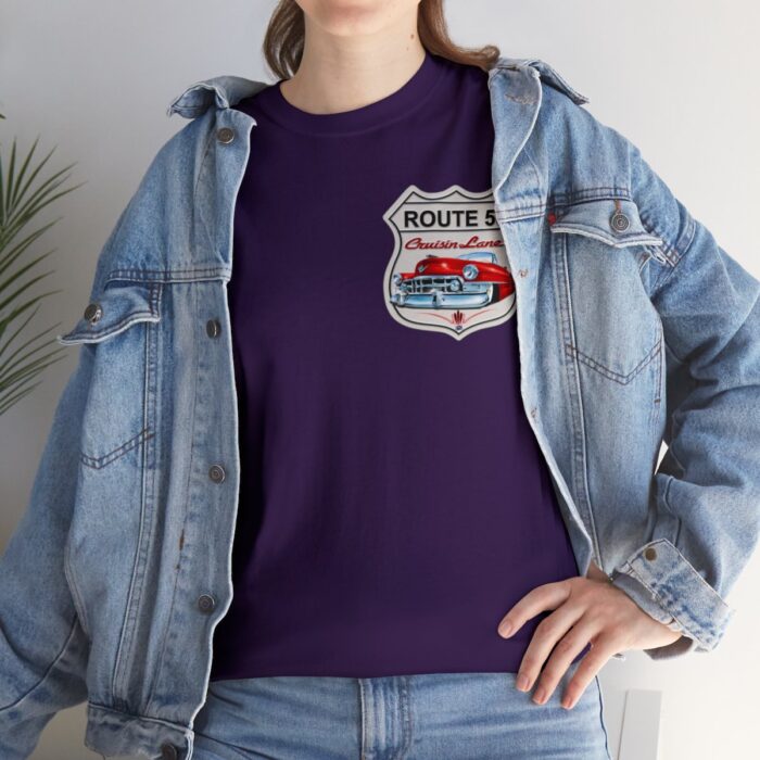 Route 50 Cadillac T- shirt -Unisex Heavy Cotton Tee men's woman gift - Image 105