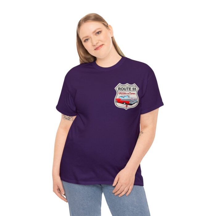 Route 55 cruisin lane Logo -Unisex Heavy Cotton Tee men's womans gift. - Image 112