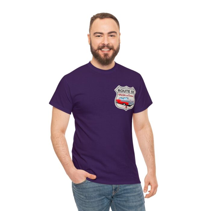 Route 55 cruisin lane Logo -Unisex Heavy Cotton Tee men's womans gift. - Image 113