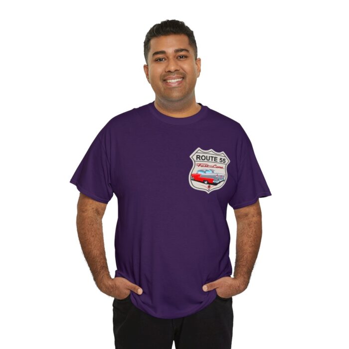 Route 55 cruisin lane Logo -Unisex Heavy Cotton Tee men's womans gift. - Image 116