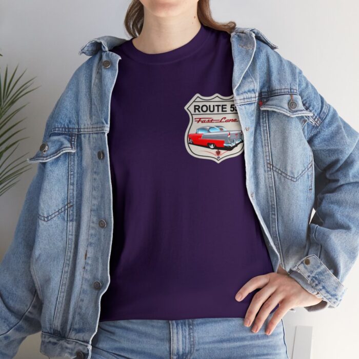 Route 55 cruisin lane Logo -Unisex Heavy Cotton Tee men's womans gift. - Image 117