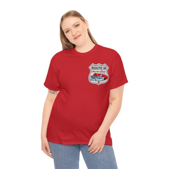 Route 50 Cadillac T- shirt -Unisex Heavy Cotton Tee men's woman gift - Image 112