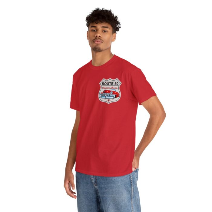 Route 50 Cadillac T- shirt -Unisex Heavy Cotton Tee men's woman gift - Image 114