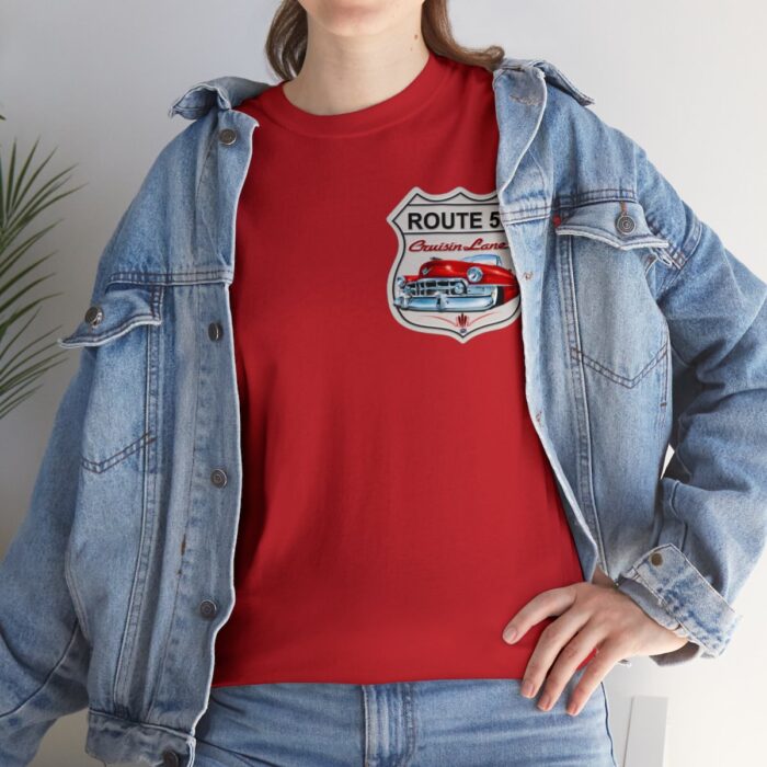 Route 50 Cadillac T- shirt -Unisex Heavy Cotton Tee men's woman gift - Image 117