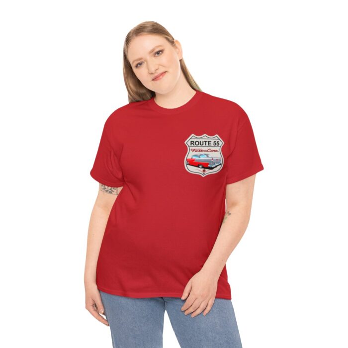 Route 55 cruisin lane Logo -Unisex Heavy Cotton Tee men's womans gift. - Image 124