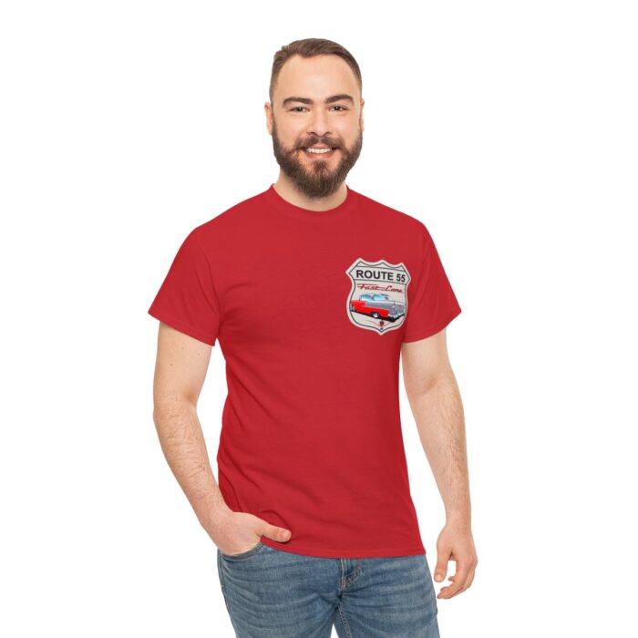 Route 55 cruisin lane Logo -Unisex Heavy Cotton Tee men's womans gift. - Image 125