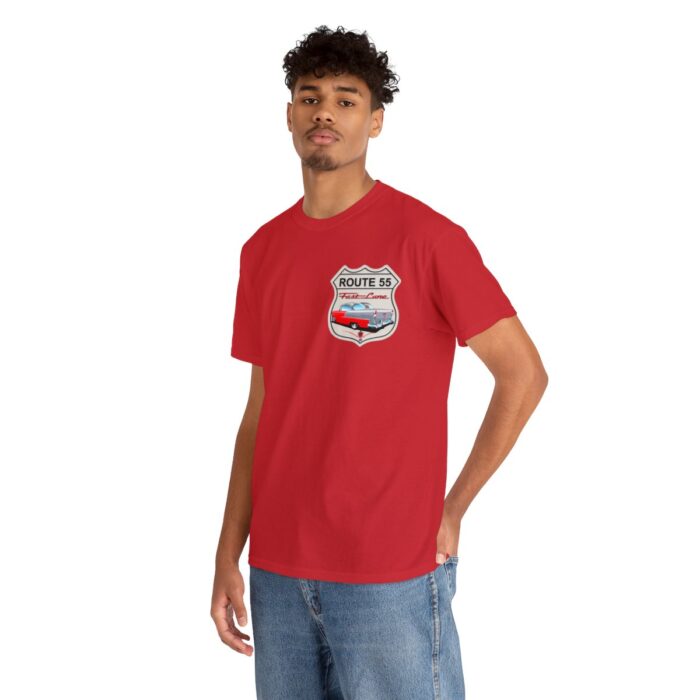 Route 55 cruisin lane Logo -Unisex Heavy Cotton Tee men's womans gift. - Image 126