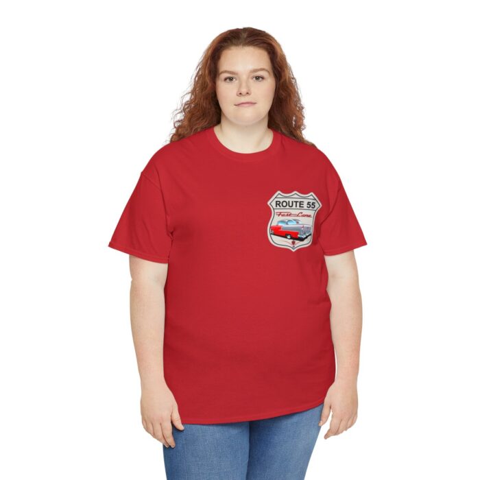 Route 55 cruisin lane Logo -Unisex Heavy Cotton Tee men's womans gift. - Image 127