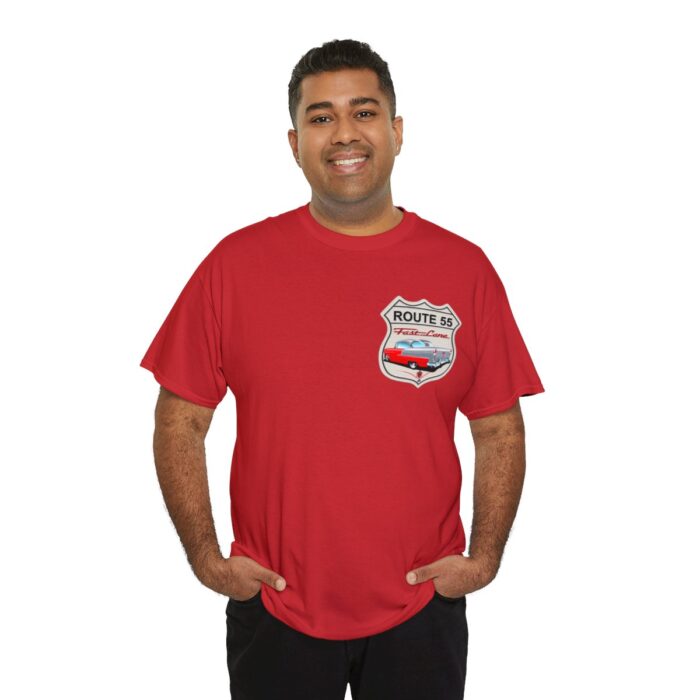 Route 55 cruisin lane Logo -Unisex Heavy Cotton Tee men's womans gift. - Image 128