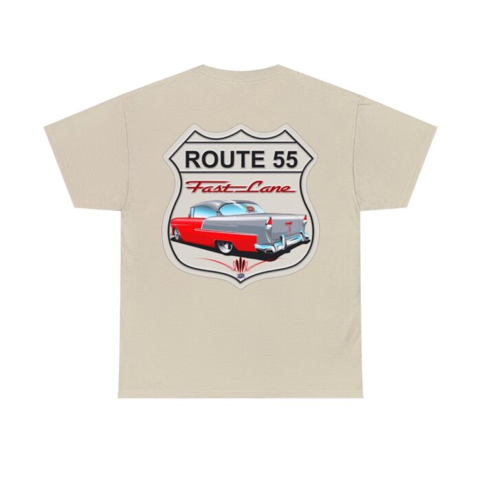 Route 55 cruisin lane Logo -Unisex Heavy Cotton Tee men's womans gift. - Image 37