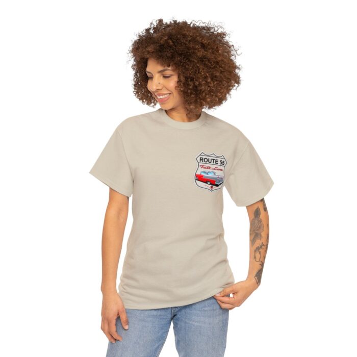 Route 55 cruisin lane Logo -Unisex Heavy Cotton Tee men's womans gift. - Image 39