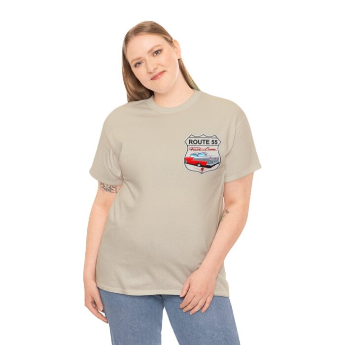 Route 55 cruisin lane Logo -Unisex Heavy Cotton Tee men's womans gift. - Image 40