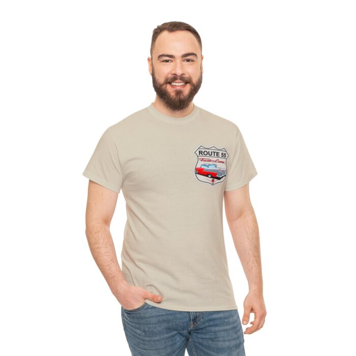 Route 55 cruisin lane Logo -Unisex Heavy Cotton Tee men's womans gift. - Image 41