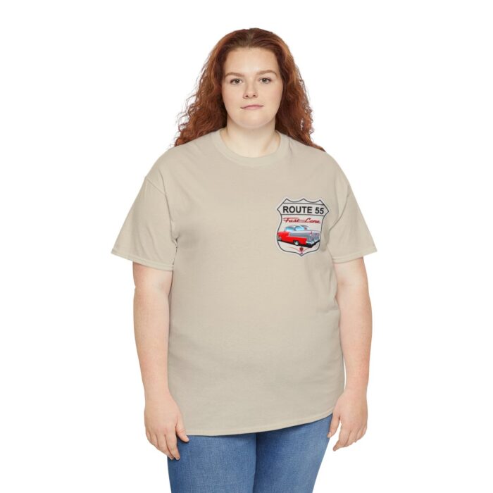 Route 55 cruisin lane Logo -Unisex Heavy Cotton Tee men's womans gift. - Image 43
