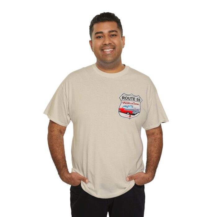 Route 55 cruisin lane Logo -Unisex Heavy Cotton Tee men's womans gift. - Image 44