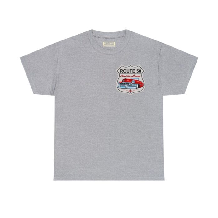 Route 50 Cadillac T- shirt -Unisex Heavy Cotton Tee men's woman gift - Image 26