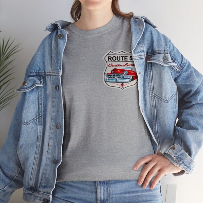 Route 50 Cadillac T- shirt -Unisex Heavy Cotton Tee men's woman gift - Image 33