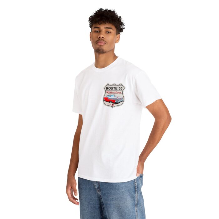Route 55 cruisin lane Logo -Unisex Heavy Cotton Tee men's womans gift. - Image 18