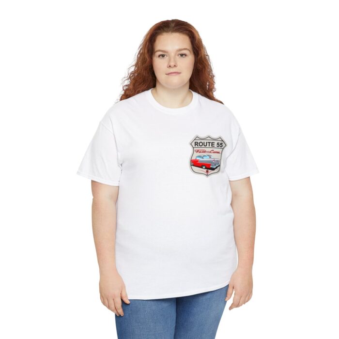 Route 55 cruisin lane Logo -Unisex Heavy Cotton Tee men's womans gift. - Image 19