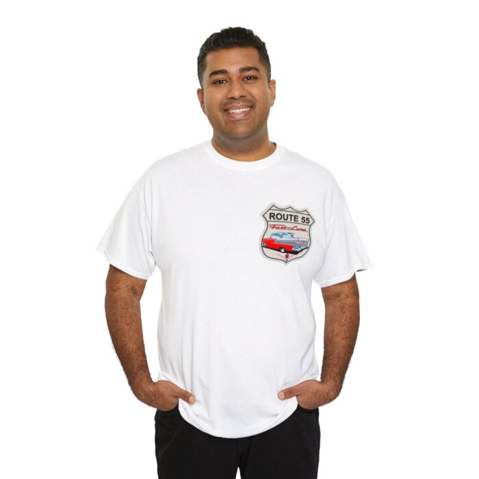Route 55 cruisin lane Logo -Unisex Heavy Cotton Tee men's womans gift. - Image 20
