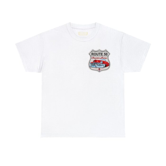 Route 50 Cadillac T- shirt -Unisex Heavy Cotton Tee men's woman gift - Image 14