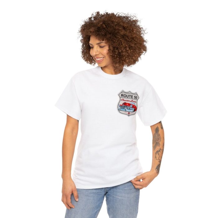 Route 50 Cadillac T- shirt -Unisex Heavy Cotton Tee men's woman gift - Image 15