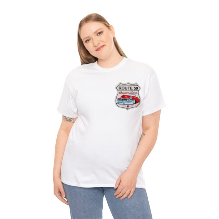 Route 50 Cadillac T- shirt -Unisex Heavy Cotton Tee men's woman gift - Image 16