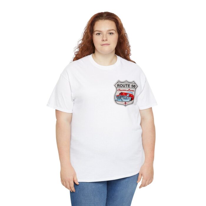 Route 50 Cadillac T- shirt -Unisex Heavy Cotton Tee men's woman gift - Image 19