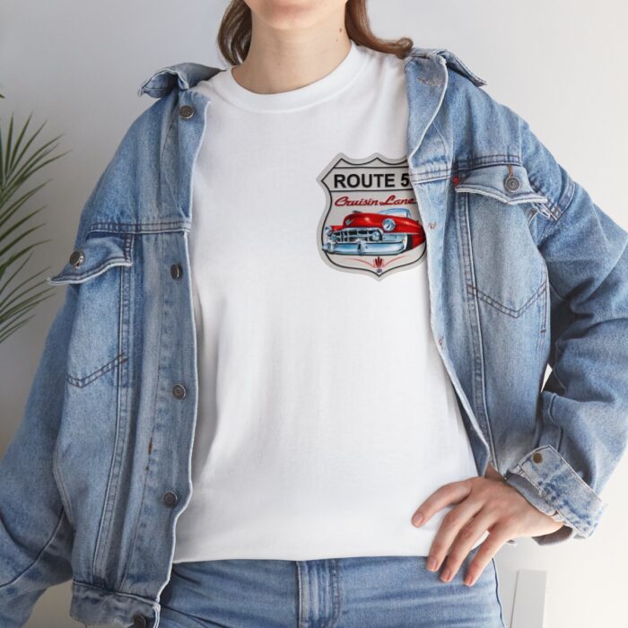 Route 50 Cadillac T- shirt -Unisex Heavy Cotton Tee men's woman gift - Image 21
