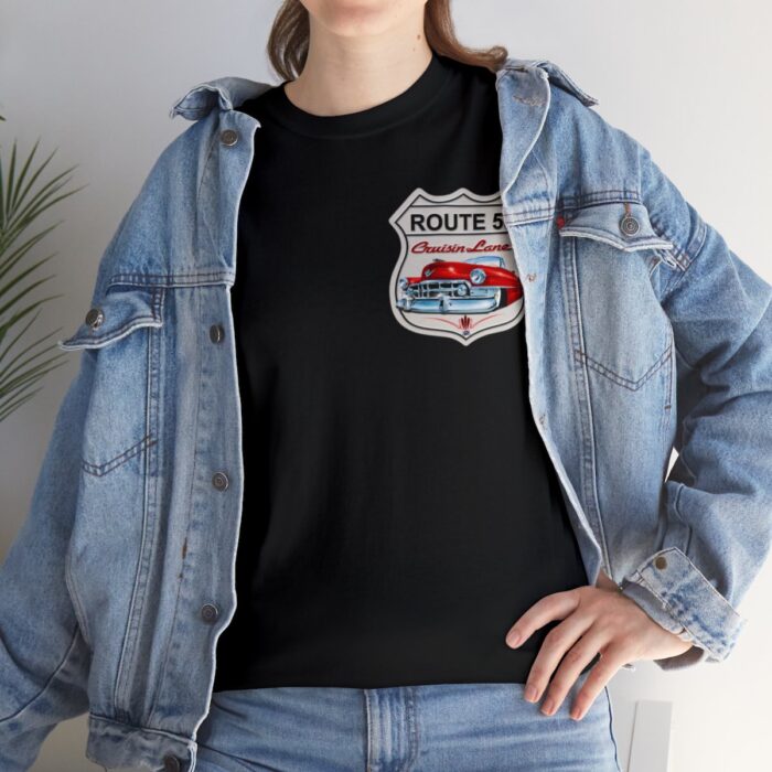 Route 50 Cadillac T- shirt -Unisex Heavy Cotton Tee men's woman gift - Image 9