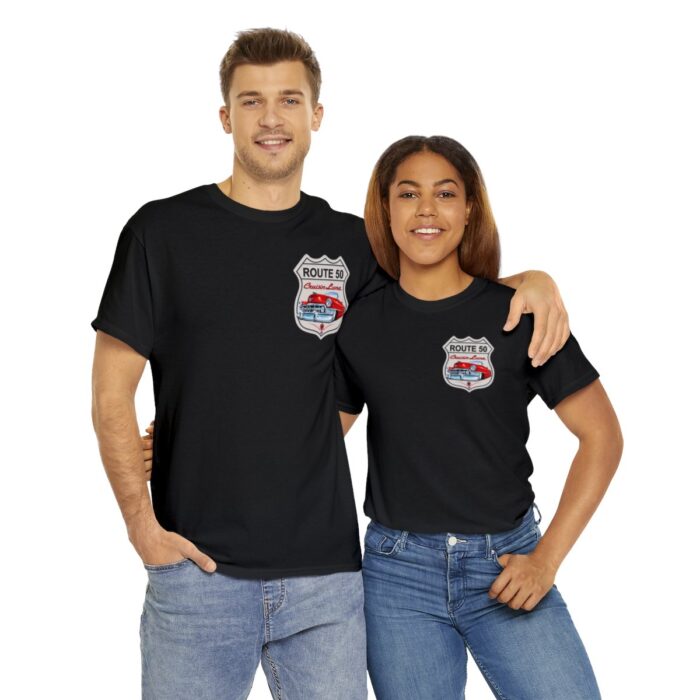 Route 50 Cadillac T- shirt -Unisex Heavy Cotton Tee men's woman gift - Image 10