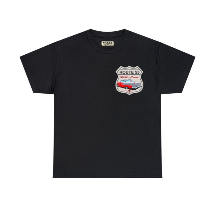 Route 55 cruisin lane Logo -Unisex Heavy Cotton Tee men's womans gift. - Image 26