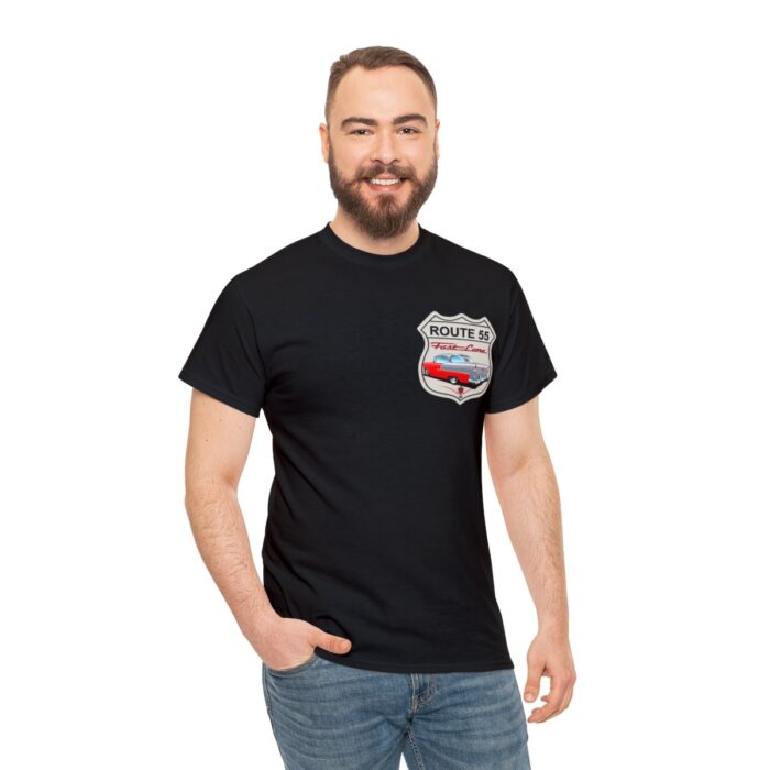 Route 55 cruisin lane Logo -Unisex Heavy Cotton Tee men's womans gift. - Image 29