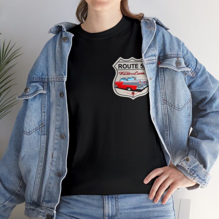 Route 55 cruisin lane Logo -Unisex Heavy Cotton Tee men's womans gift. - Image 33