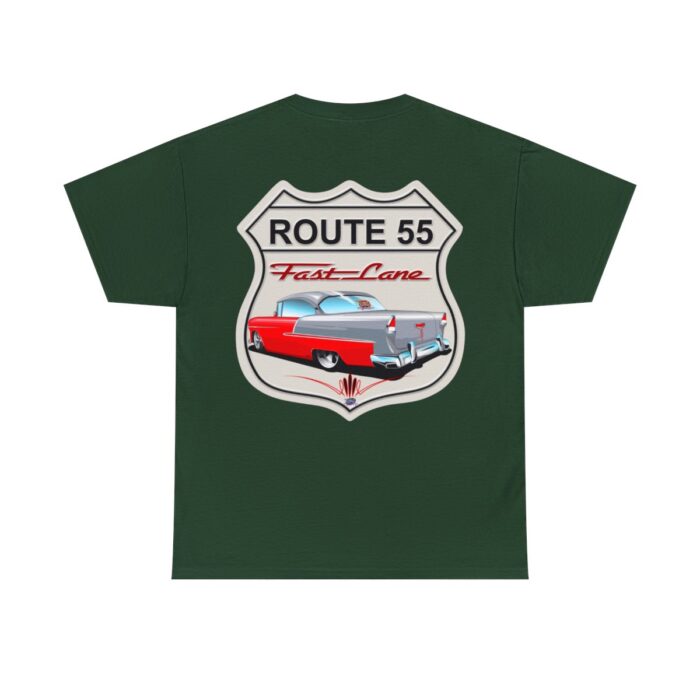 Route 55 cruisin lane Logo -Unisex Heavy Cotton Tee men's womans gift. - Image 73