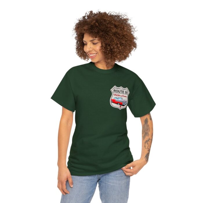 Route 55 cruisin lane Logo -Unisex Heavy Cotton Tee men's womans gift. - Image 75